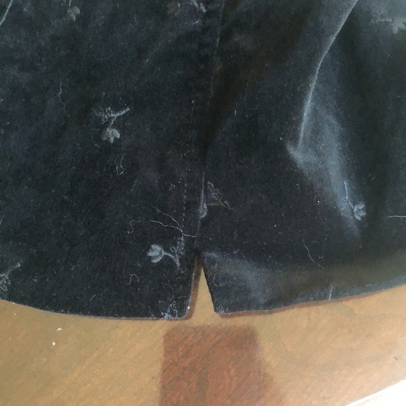 AT Denim Jacket —Black with Silver Tulips - Picture 5 of 14